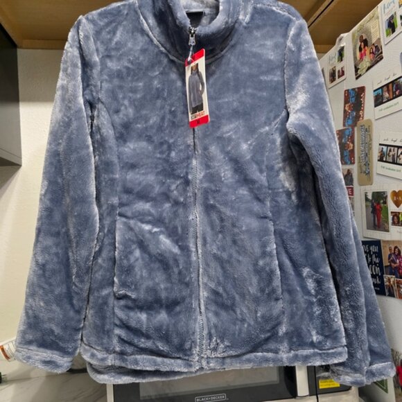 32 Degrees Women's Teddy Jacket in Blue Gray - Picture 4 of 10